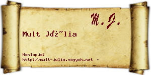 Mult Júlia névjegykártya